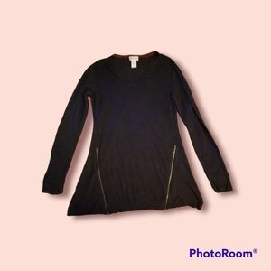 Soft surroundings top with zipper detail